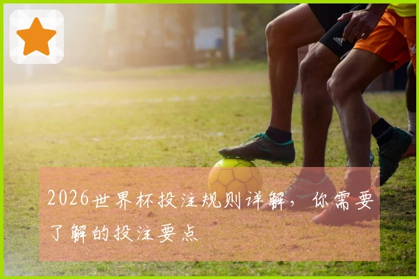 2026世界杯投注规则详解，你需要了解的投注要点