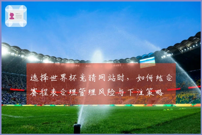 选择世界杯竞猜网站时，如何结合赛程表合理管理风险与下注策略